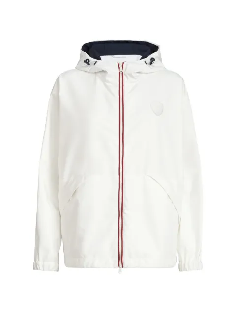 Brunello Cucinelli nylon hooded outerwear jacket with logo White MB4227942C007