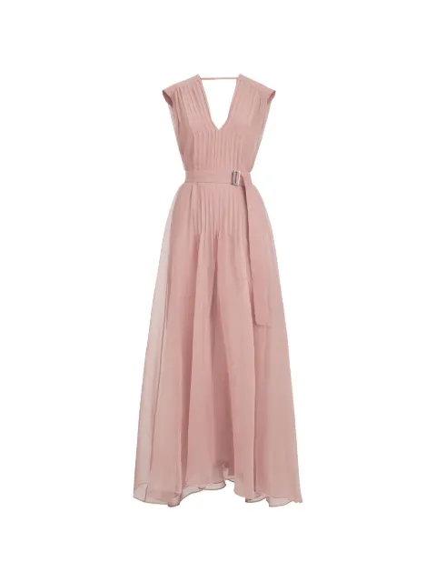 Brunello Cucinelli belted V-neck dress Pink MF940A5336C9399