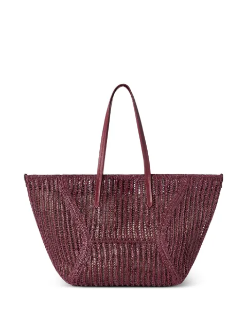 Brunello Cucinelli techno raffia BC Duo bag Red MB97D2571C7949