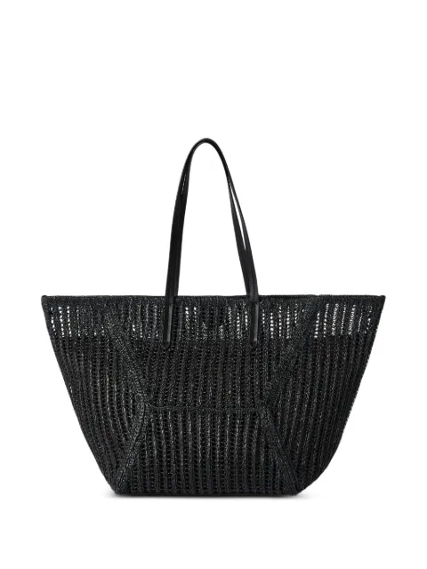 Brunello Cucinelli BC Duo raffia tote bag Black MB97D2571C101