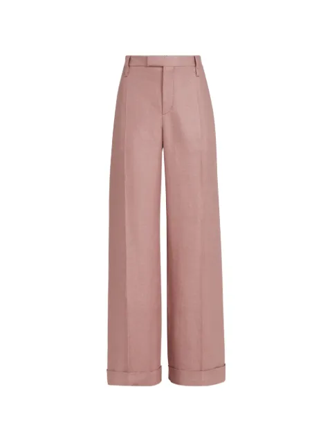 Brunello Cucinelli diagonal flared trousers Pink MH527P8492C9399