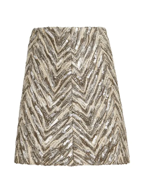 Brunello Cucinelli mini chevron embelished skirt Neutrals MA156G4027C7906