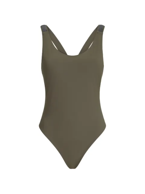 Brunello Cucinelli embellished strap swimsuit Green ML902VS699C375