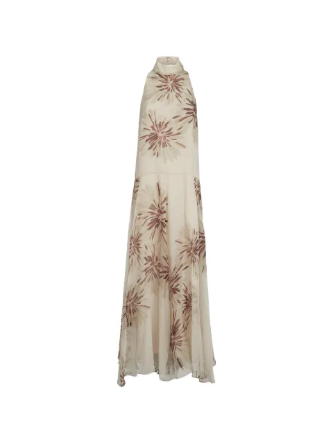 Brunello Cucinelli bloom-print maxi dress Neutrals MQ198A5419C004