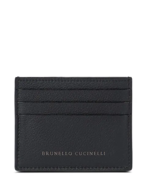 Brunello Cucinelli grained calfskin card holder Black MWCAM2713C101