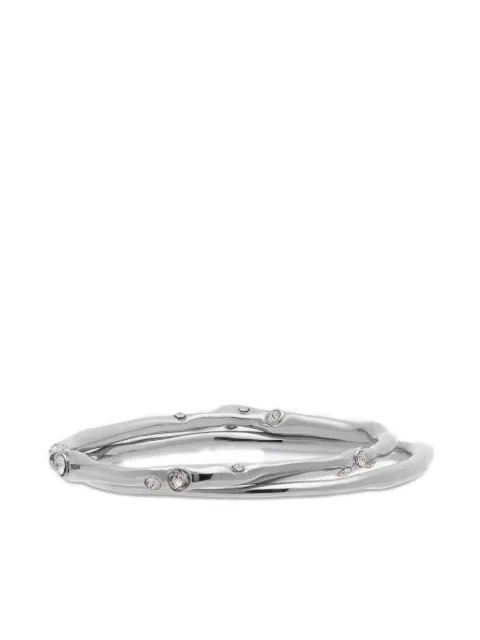 DRIES VAN NOTEN crystal-embellished cuff bracelet set Silver 2610182040091