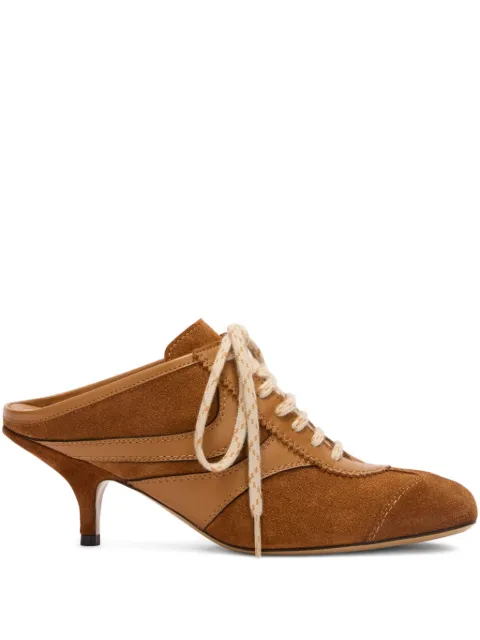 DRIES VAN NOTEN heeled suede mules Brown 2610117400126