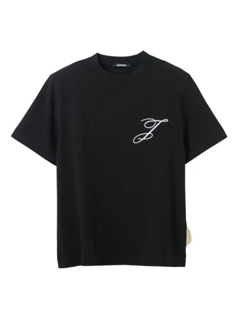 Jacquemus logo-embroidered T-shirt Black TSU00319AJ00226