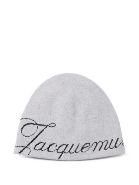 Jacquemus The Atelier logo-letter beanie Grey ACU00811AK00286