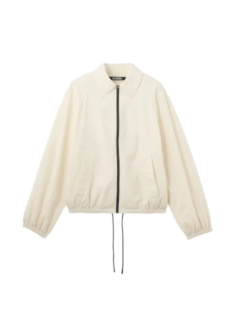 Jacquemus zip-front elasticated jacket White OUM00139AW00645