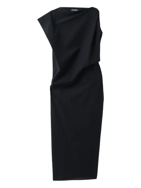 Jacquemus midi draped dress Black DRW00751AW00777