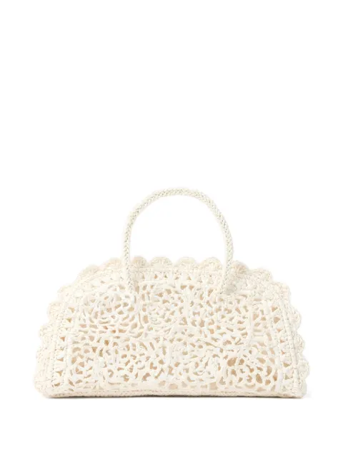 Jacquemus Turismo crochet tote bag White BAW00448AW00623