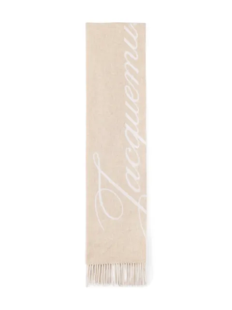 Jacquemus fringed scarf Neutrals ACU00800AOT4044