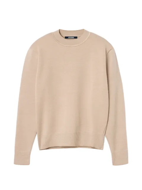 Jacquemus piqué logo- embroidered sweater Neutrals SWM00616AK00185