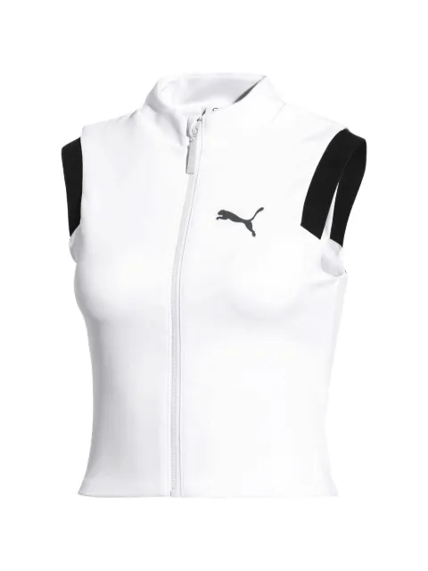 PUMA Selena Gomez zip crop top White 51790701