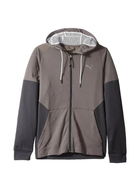 PUMA two-tone long-sleeve hoodie Grey 51785401