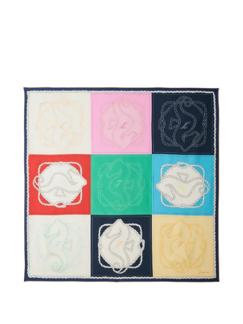 Jacquemus The Hippocampe large scarf Blue ACU00829AW00263