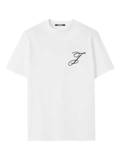 Jacquemus logo-embroidered T-shirt White TSU00319AJ00226