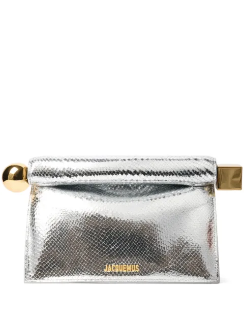 Jacquemus Rond Carré clutch bag Silver BAW00356AC05A04