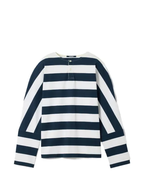 Jacquemus The Marinière striped long-sleeve T-shirt Blue TSM00594AJ00045