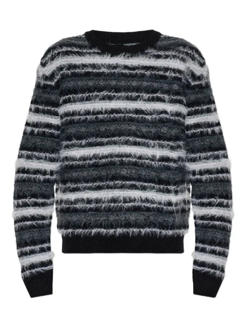 SAMSOE SAMSOE Safinnley crew-neck striped sweater Black M25400056