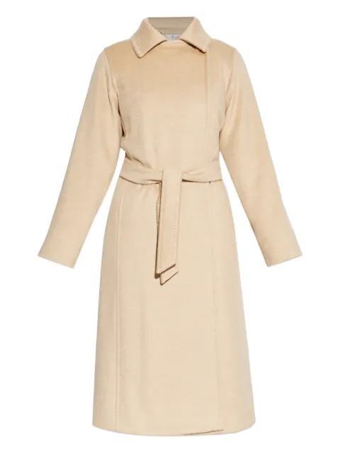 Max Mara long-sleeve belted coat Neutrals 2611011041600