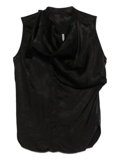 Rick Owens draped sleeveless top Black RP01F6136N