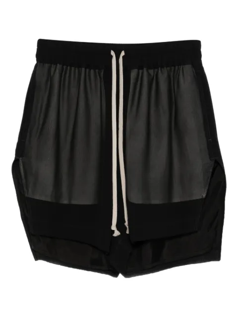 Rick Owens drawstring panelled shorts Black RP01F6351G