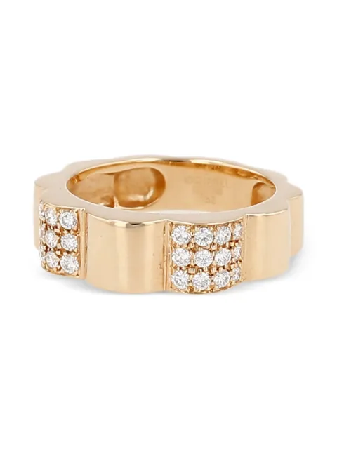 CHANEL Pre-Owned 2000's Camélia diamond yellow gold ring Gold 425552
