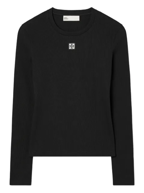 Tory Burch logo cotton T-shirt Black 181001