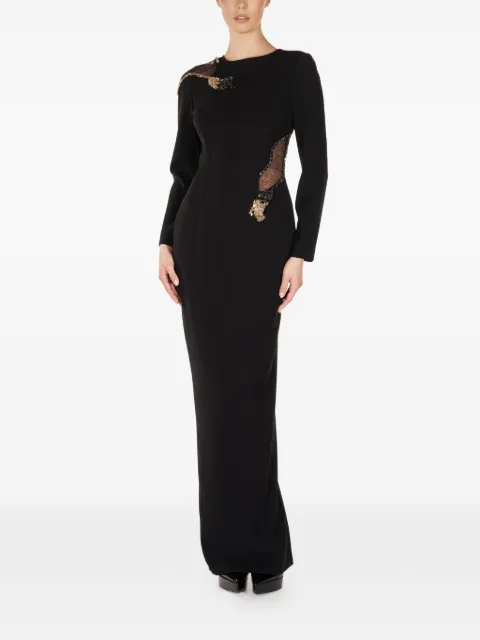 ARAFTU embellishment-detail split maxi dress Black RO02D0325