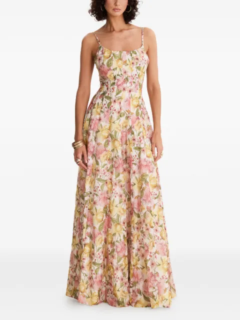 MOOS STUDIO Flora Reverie floral-print maxi dress Neutrals MOOS197
