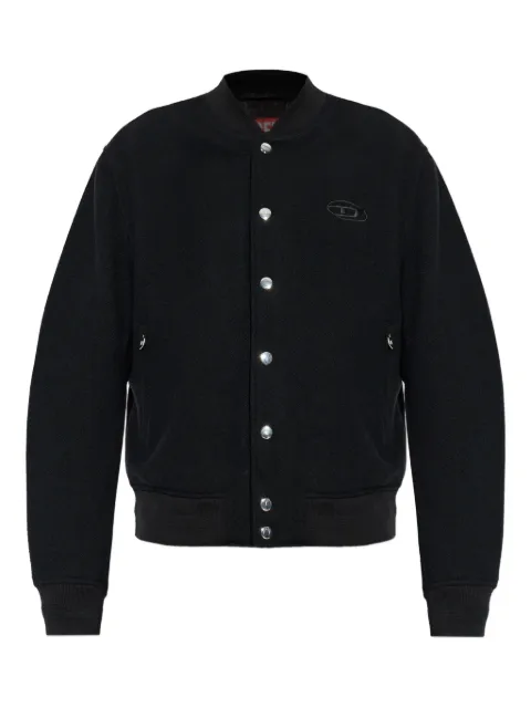 Diesel bomber jacket in felted wool blend Black A211650PJBI
