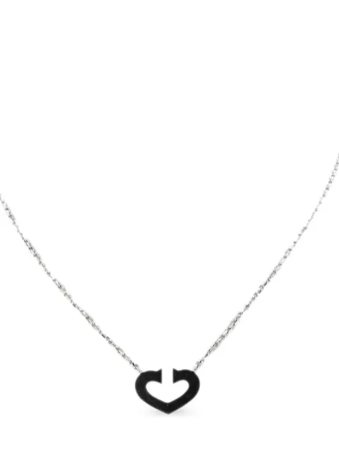 Cartier 2000's Coeur et Symbole white gold heart necklace Silver 378500