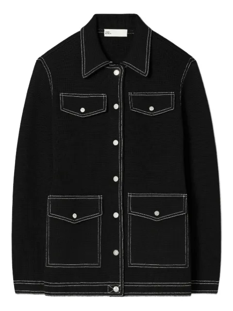 Tory Burch topstitch jacket Black 177592