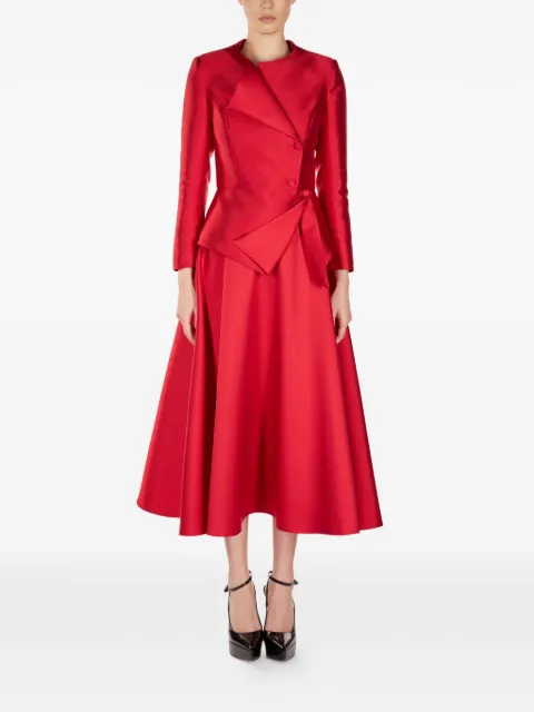 ARAFTU buttoned A-line all in one Red COJK181125