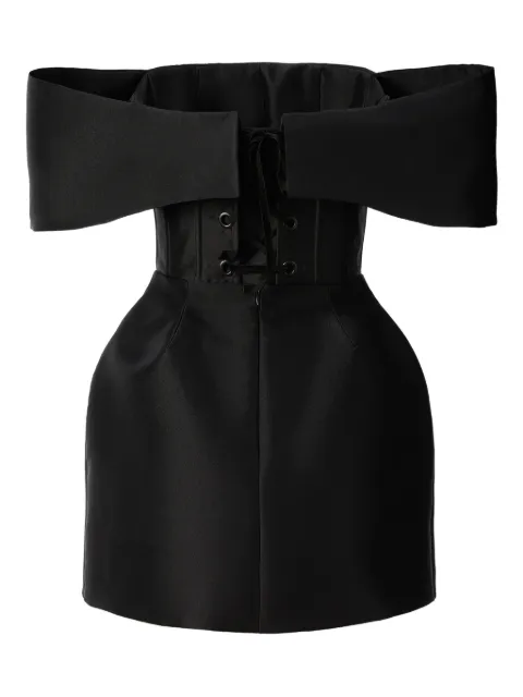 ARAFTU off-shoulder mini dress Black ROTP150725