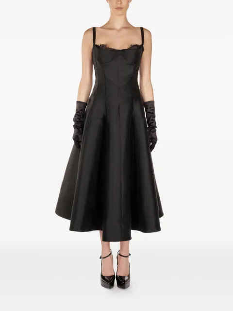 ARAFTU lace-detail midi dress Black RO780925