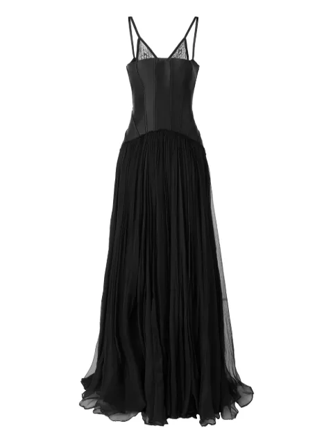 ARAFTU lace-detail corset maxi dress Black RO831125