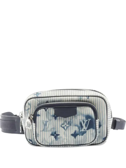 Louis Vuitton Pre-Owned 2021 striped watercolour-pattern mini belt bag Blue 1030872