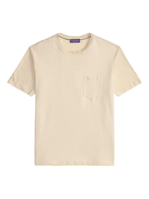 Ralph Lauren Purple Label pocket crew neck T-shirt Neutrals 790P10986002