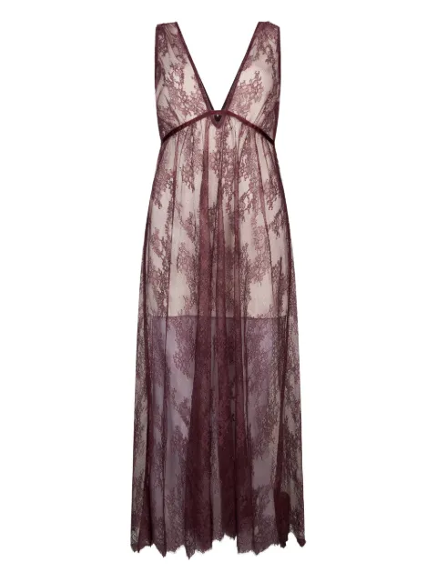 LIU JO chantilly lace dress Brown PA6036J4961
