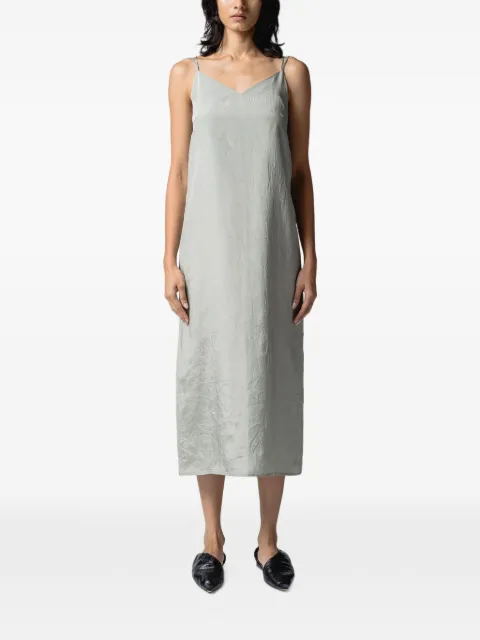 Muller Of Yoshiokubo crinkle-effect sleeveless midi dress Green MLS26605