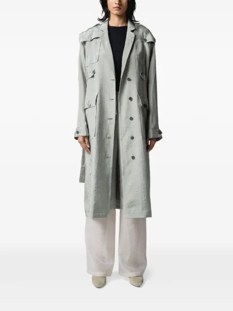 Muller Of Yoshiokubo belted button-up jacket Green MLS26606