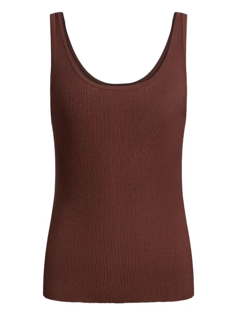 12 STOREEZ ribbed-knit tank top Brown 132113