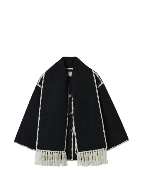 TOTEME attached-scarf jacket Black 244WRO918FB0292083
