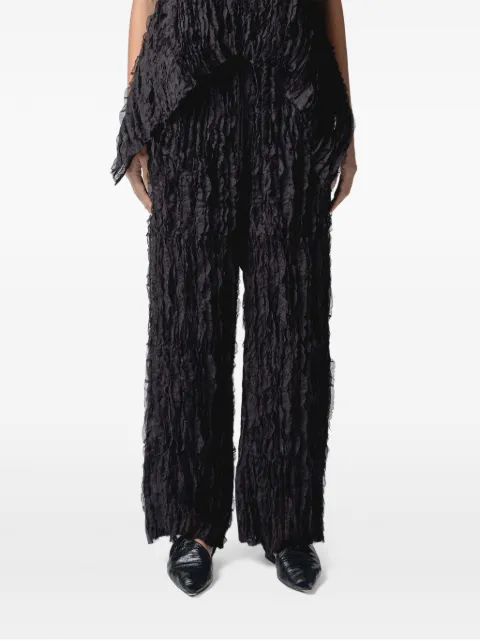 Muller Of Yoshiokubo Ruffle panelled trousers Black MLS26410