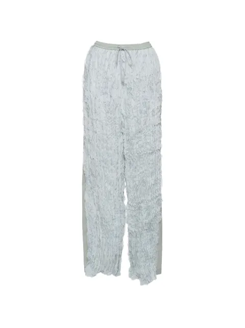 Muller Of Yoshiokubo ruffled panelled pallazo pants Blue MLS26410