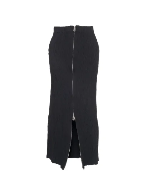 Muller Of Yoshiokubo midi crinkled-effect zip-fastening skirt Red MLS26806