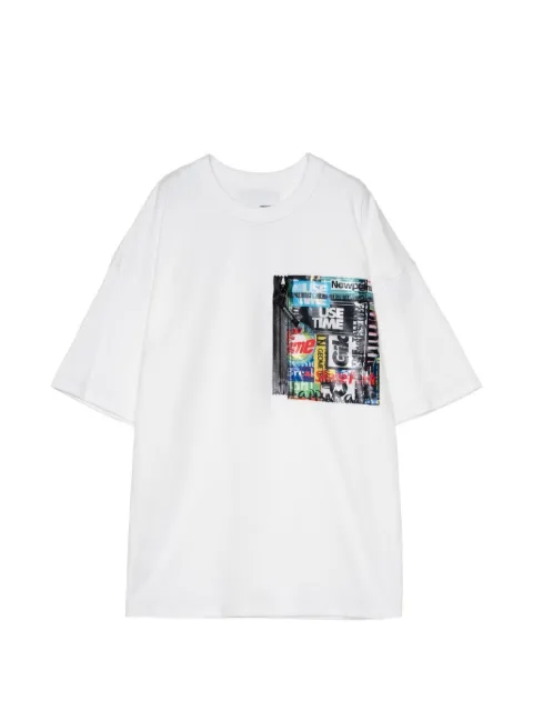 Yoshiokubo zip-pocket T-shirt White YKS26112